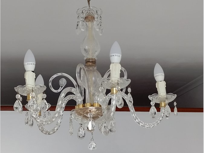 Lámpara de techo de cristal