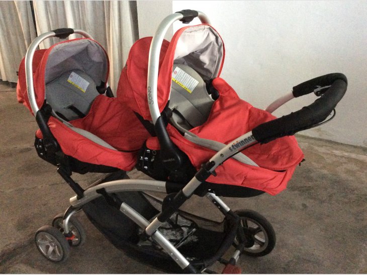 Carro gemelar marca casualplay sono amo bases isofix  1