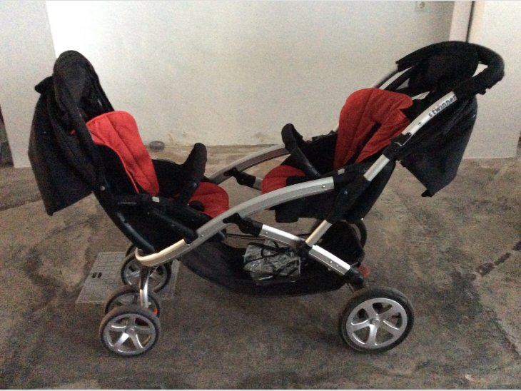 Carro gemelar marca casualplay sono amo bases isofix  2