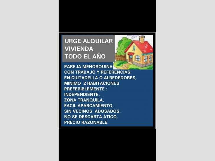  BUSCO VIVIENDA INDEPENDIENTE 