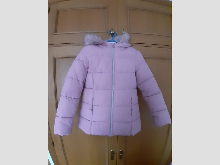 Abrigo parka acolchado color rosa (de Primark) 2