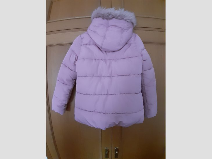 Abrigo parka acolchado color rosa (de Primark) 3