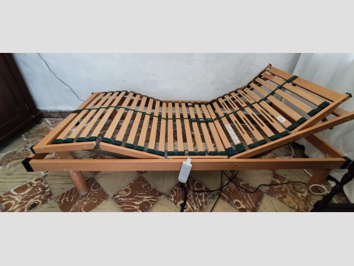 Cama eléctrica madera Kronos láminas haya 90x190 cm 2