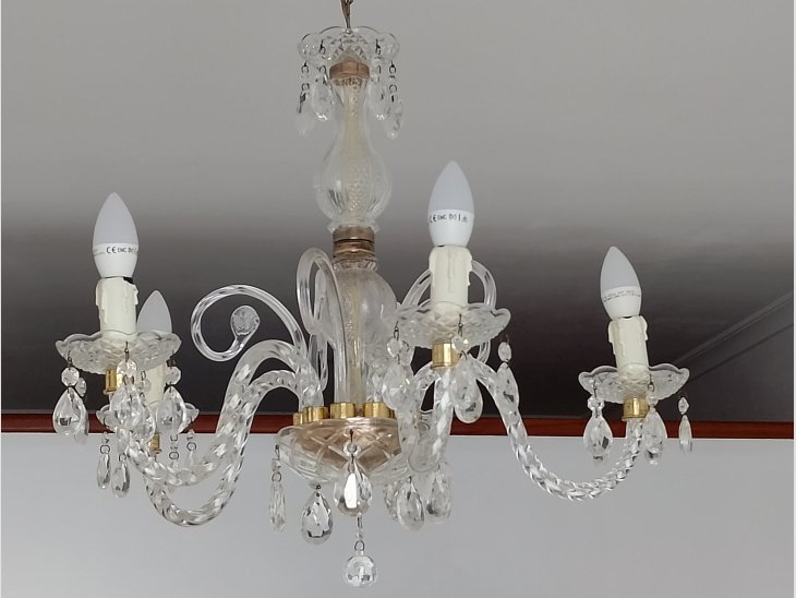 Lámpara de techo de cristal