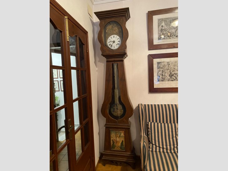 Reloj de pie antiguo y caja alta. De estilo Morez del siglo XIX. Funciona perfectamente 2